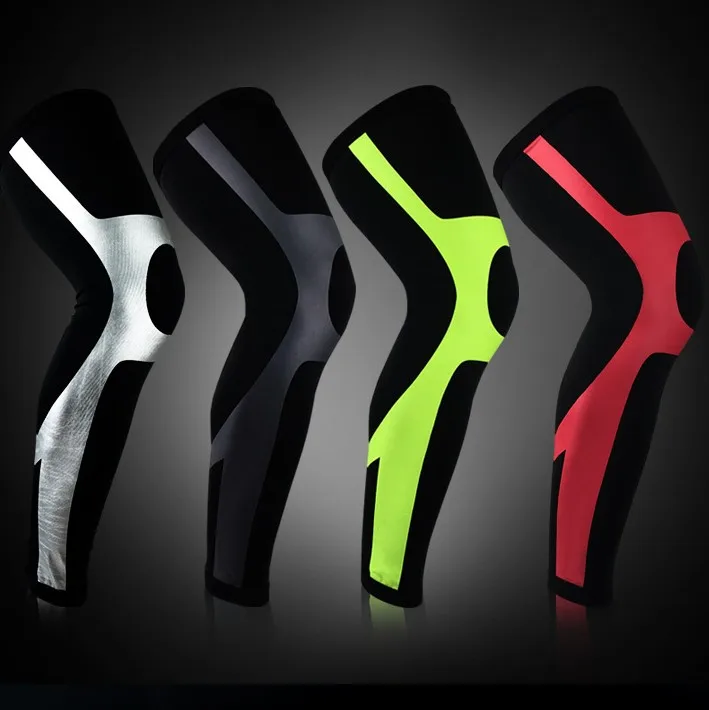 Silicone Leg Knee Long Sleeves for Sport Football Basketball,Running,Jogging,Basketball,Meniscus Tear,Joint Pain Relief