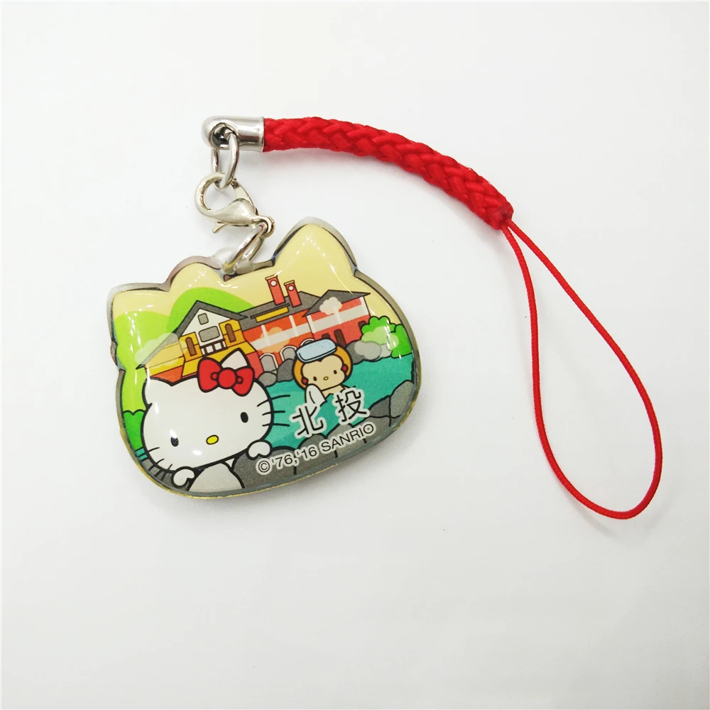 
Free Sample Custom Cartoon Keychain Acrylic Strap CNC Cut Offset Print 