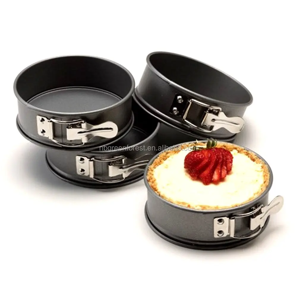 Springform Pan for Baking Cake and Cheesecake Quick-Clean Tin Easy Release Spring Clip