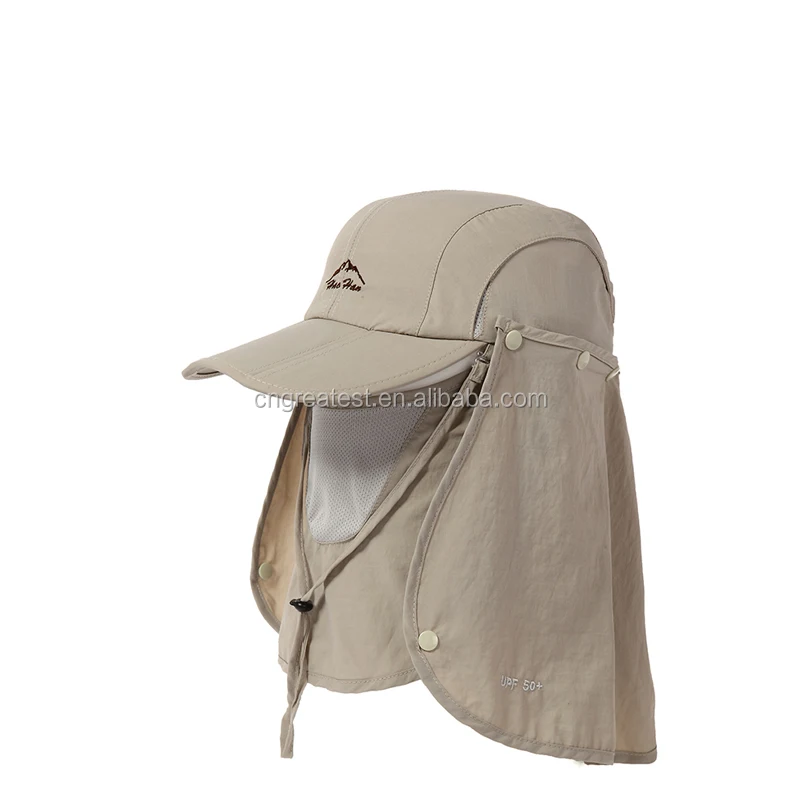 Foldable Quick Dry Outdoor Sports Sun Hats Nylon Sunscreen Anti-UV Cap Cycling Fishing Quick Drying Cap For Male And Female