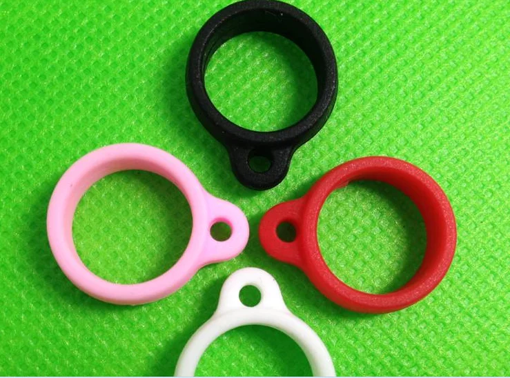 Newest Electronic cigarette accessory ego case silicone ring lanyard silicone ring,e cig lanyard ring with various colors