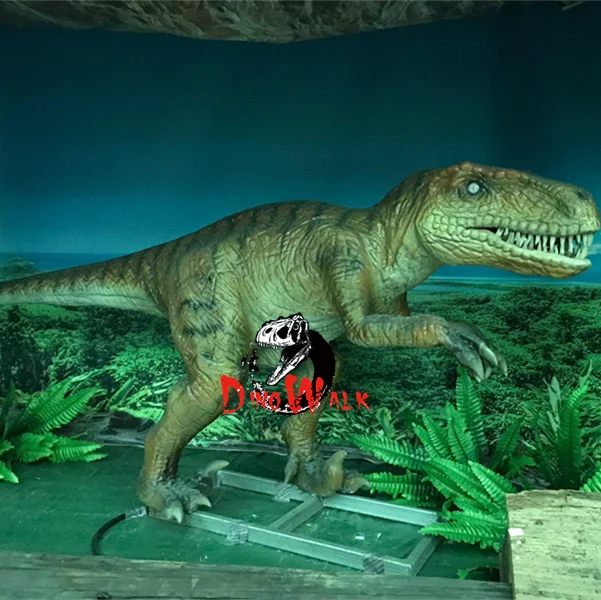 Outdoor amusement park animatronic realistic life size mechanized dinosaur model for sale