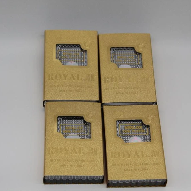 24K Gold Playing Cards Plastic Poker Game Deck Foil Pokers pack Magic Cards Waterproof Card Gift Collection Gambling Board Game