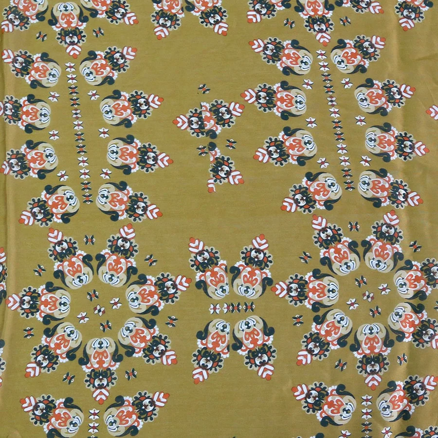 
Digital printing on 100% silk habotai chiffon crepe de chine fabric for dress and scarves 