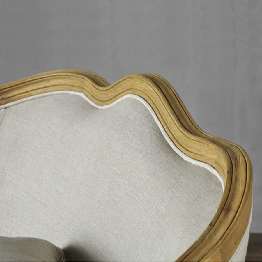 
Vintage Home Fabric Furniture Solid Wood Design Wooden Frame Loveseat Wedding Living Room Sofa 