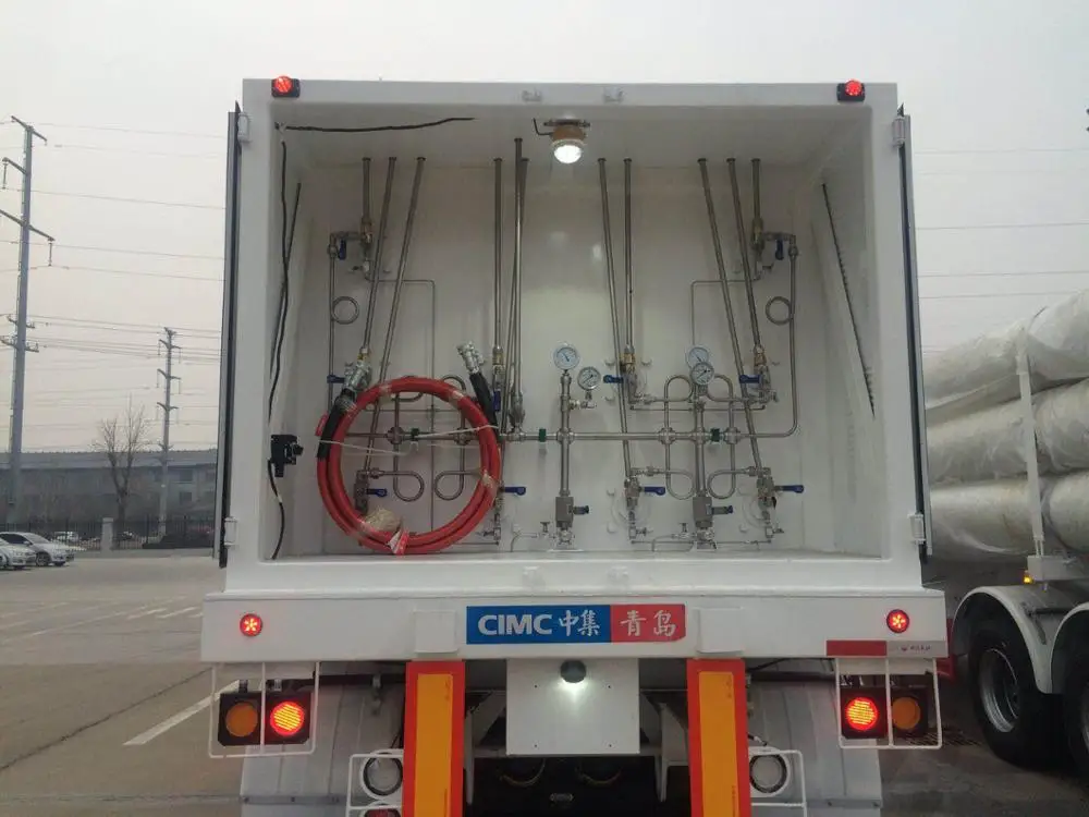 Helium skid container