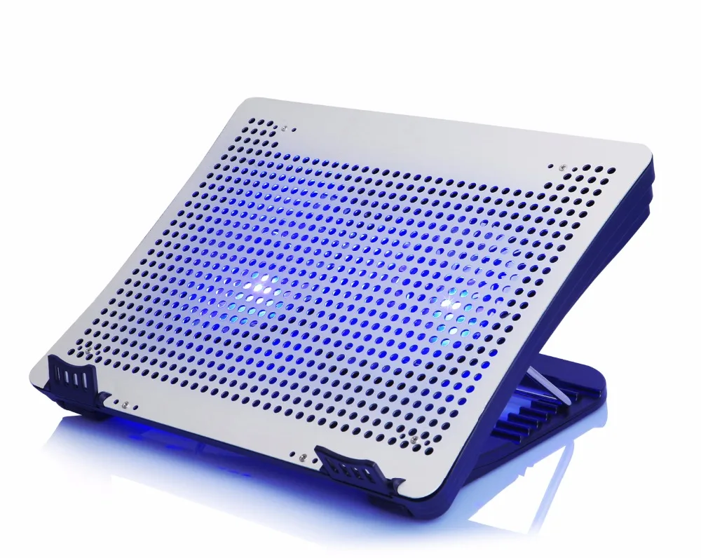 8 degree angle adjustable notebook cooler pad with usb hub and fan
