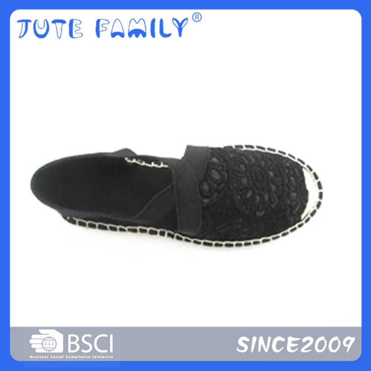 Изысканная джутовая обувь High Platform Espadrille Flats Handmade Sole Shoes Factory Espadrilles