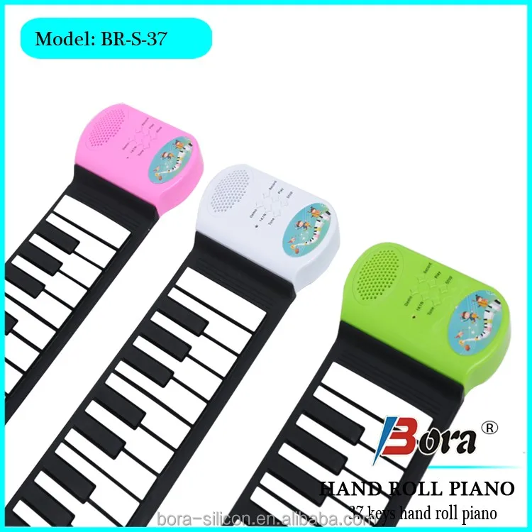 2021 new trending products innovative promotion toy 37 keys hand roll piano portable keyboard