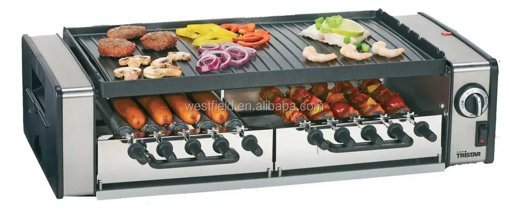 High Quality  rapid heating Durable Using Various  Multifunctional Electric Bbq Grill Double layer barbeue Skewers Machine