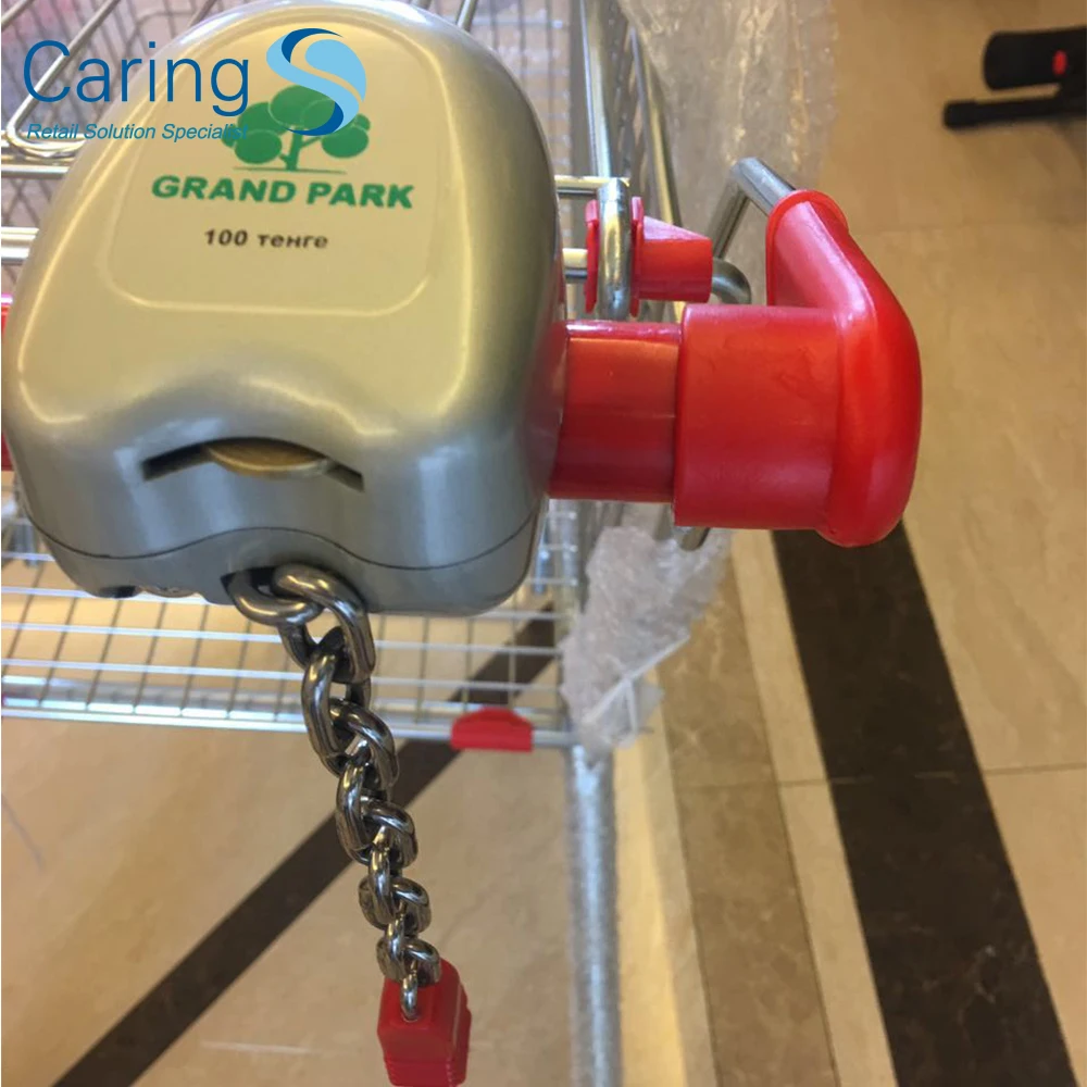 zinc alloy coin operated trolley supermarket shopping cart lock