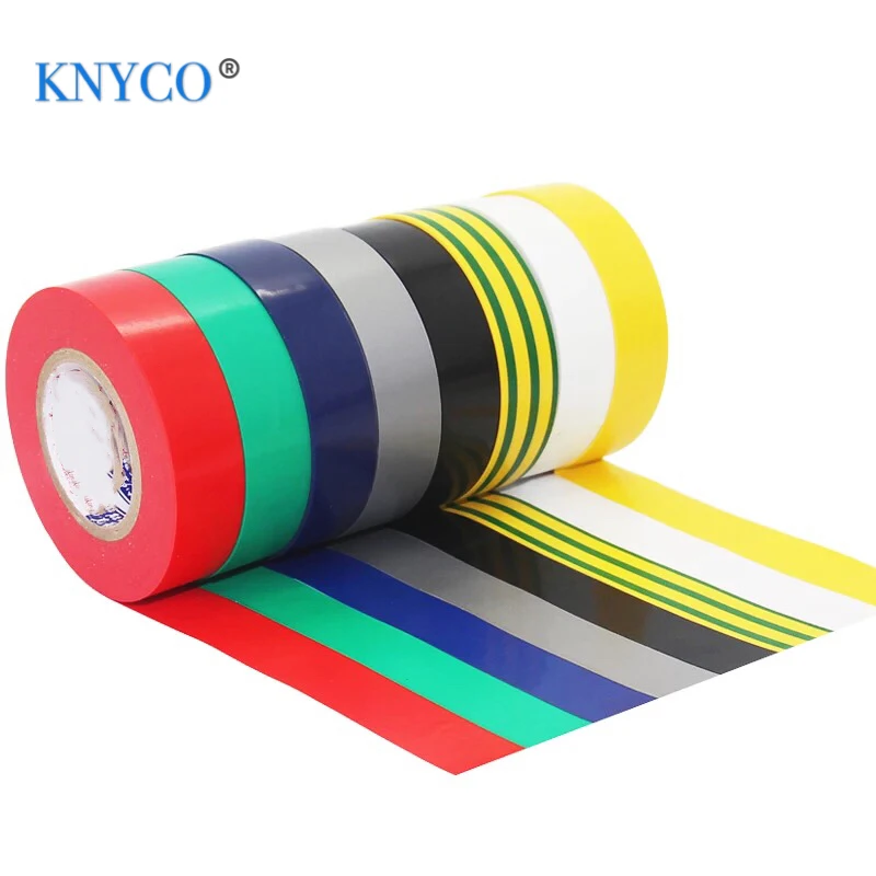 
High tack rubber based soft black PVC electrical tape with custom tape logo factory 