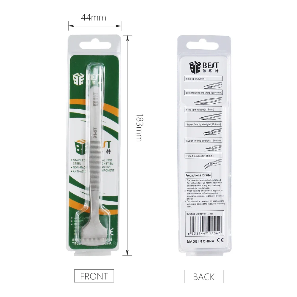 BEST-91-4T Stainless steel wafer tweezers