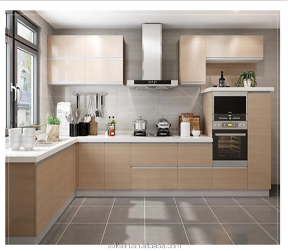 
Good quality modern MDF modular wooden kitchen cabinet 