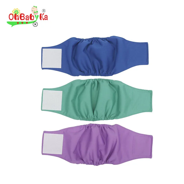 
Ohbabyka Male pet products Washable dog Diapers pants belly wraps 