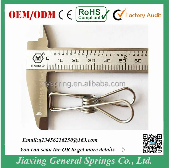 1.7mm Stainless Steel Wire Torsion Spring Clips
