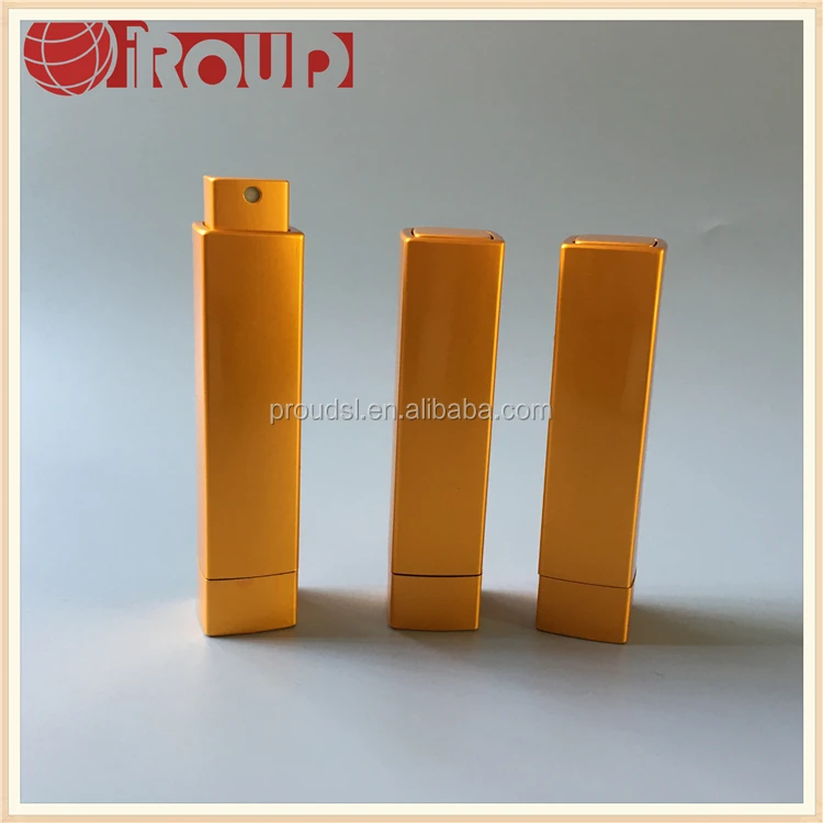 Золотой Алюминиевый парфюмерный атомайзер 15 мл, металлический парфюмерный Атомайзер