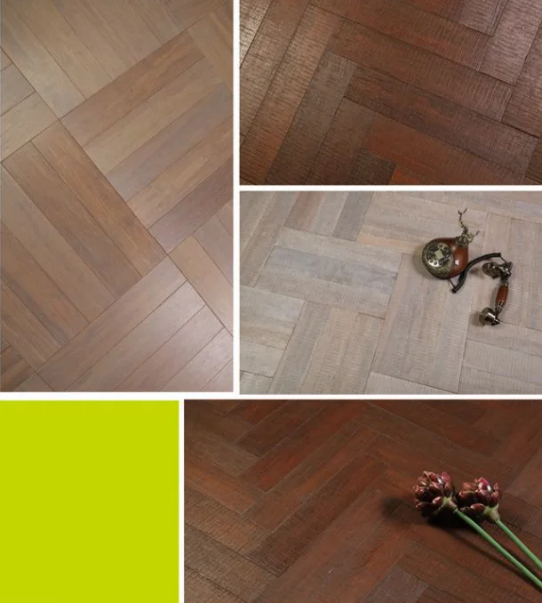 Herringbone Design Carbonized Bamboo Flooring