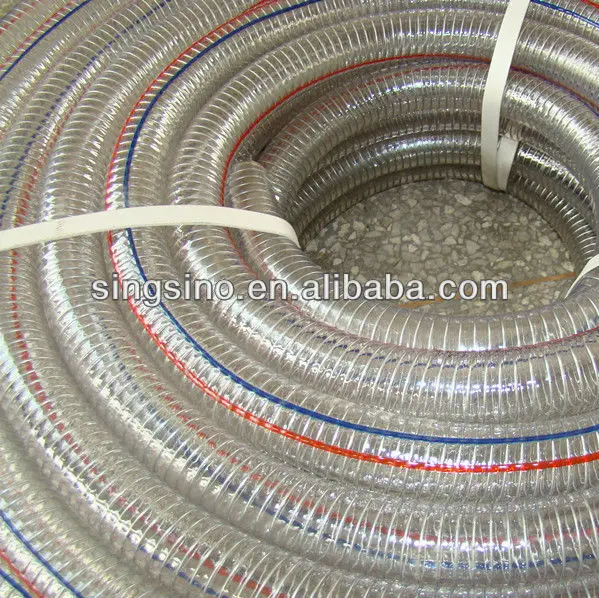 High quality PVC reinforced flexible spring steel wire hose flexible stainless pvc steel wire hose