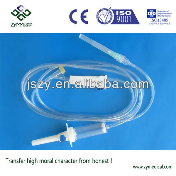 Sterlized IV administration medical products of soft tubing with needle perfusion set