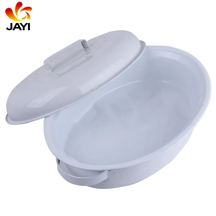 Enamel Roaster Bakeware Enamel Oval BBQ Chicken Roaster Pan With Rack