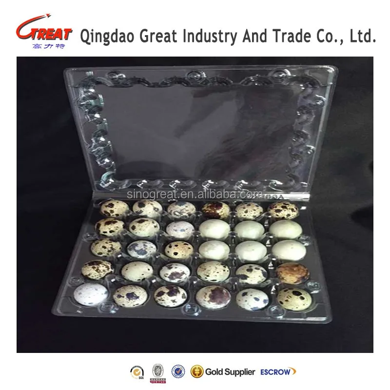 Высококачественные одноразовые пластиковые перепеловые яйца tray30