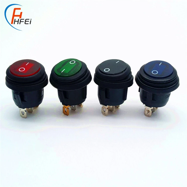 rleil 16mm 23mm Diameter Round ON-OFF Rocker Switch t105 250V