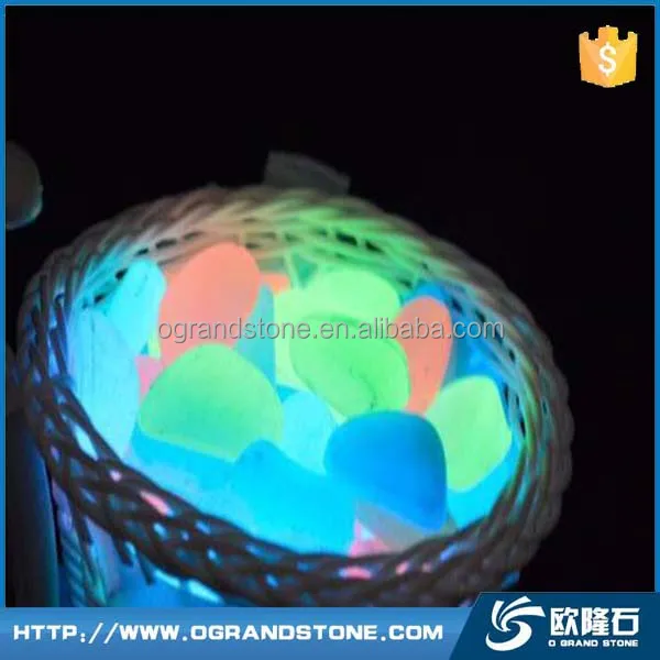 Garden walkway Photoluminescent glowstone in night glow in the dark pebble stone