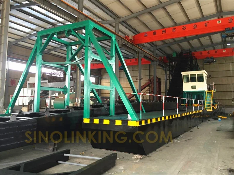 Gravity Bucket Ladder Dredger Gold Dredging Boat for Sale