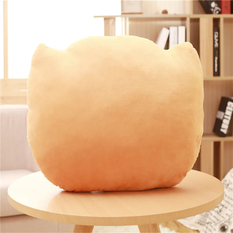 Cute Cartoon Plush Christmas Gifts Simulation 3D Cat Head Comet Cat Shaped Home Removable Handcuffs Pillow Cushion