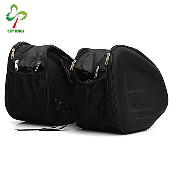 
Versatile waterproof stealth black motorcycle bike side luggage bag 