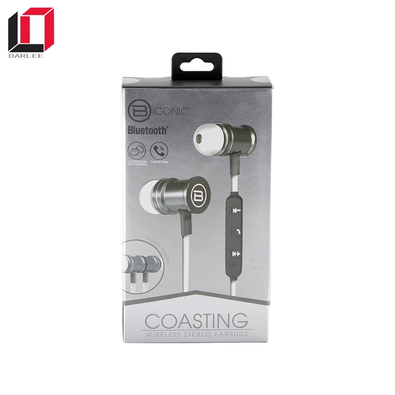 Luxury blister inner tray magnet earphone packing box for headphone