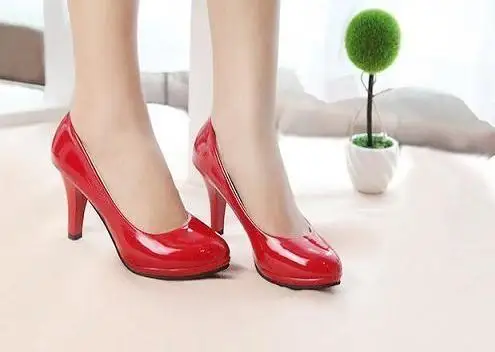 Hot selling trendy style women shoes round toe elegant formal lady high-heeled shoes
