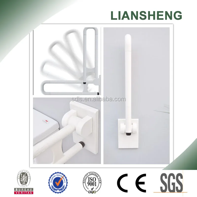 
White nylon coated bathroom rotary bath safety plastic suction grab bar 