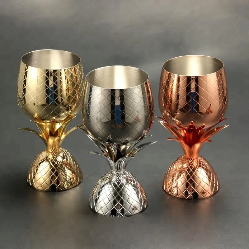 Металлические медные чашки для коктейлей из нержавеющей стали с ананасом, 900 мл, мюл, кружка с крышкой, пивная кружка