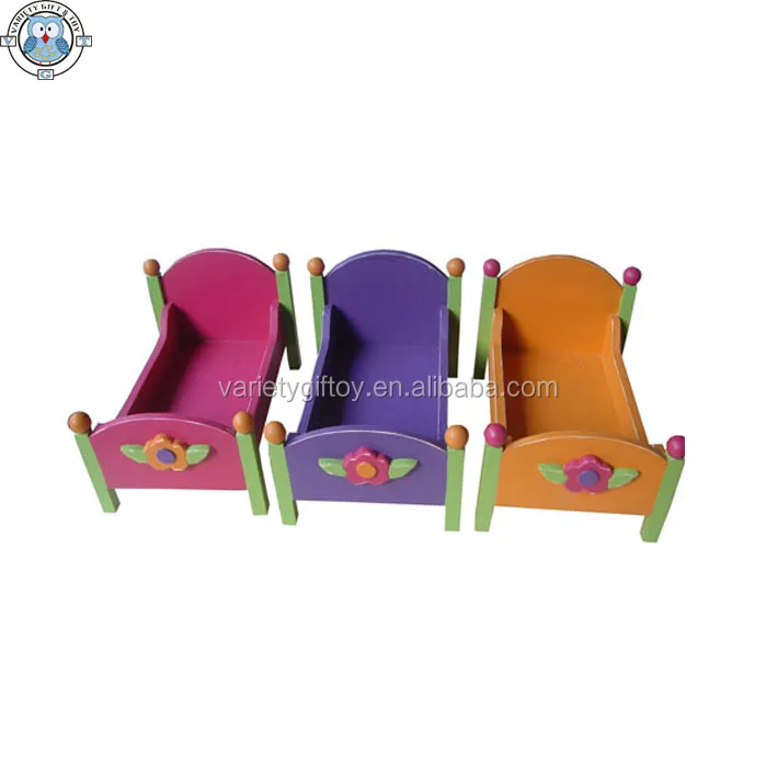 Wooden doll house mini furniture table/chair/bed/stove