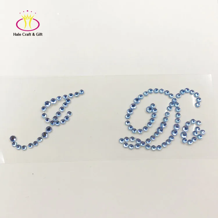 Colorful Wedding Shoe Decoration Bridal Bling Rhinestone Decal I Do Adhesive Letter Stickers