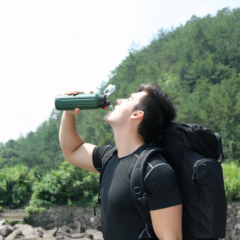 
FEIJIAN Sports Thermoses 450ml 18/10 inner 316 Stainless Steel Vacuum Flask Portable Leak Proof for Mountaineering 