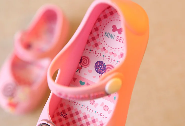 Lollipop cream smell 3 colors kids girl mini melissa jelly shoes