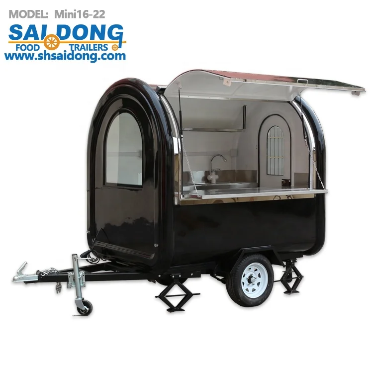 Snack vending mobile food cart/ice cream trailer with wheels CE