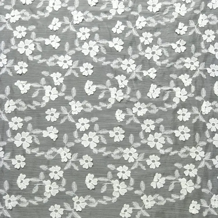 Tela encaje indian fabric fancy wholesale embroidery fabric