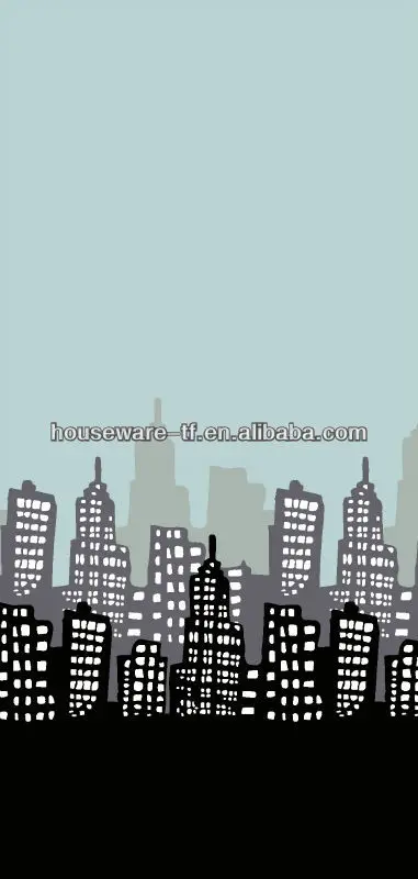 New York City Photo Frames Heart Shaped Designs Shower Curtain with Plastic C Hooks Set of 13