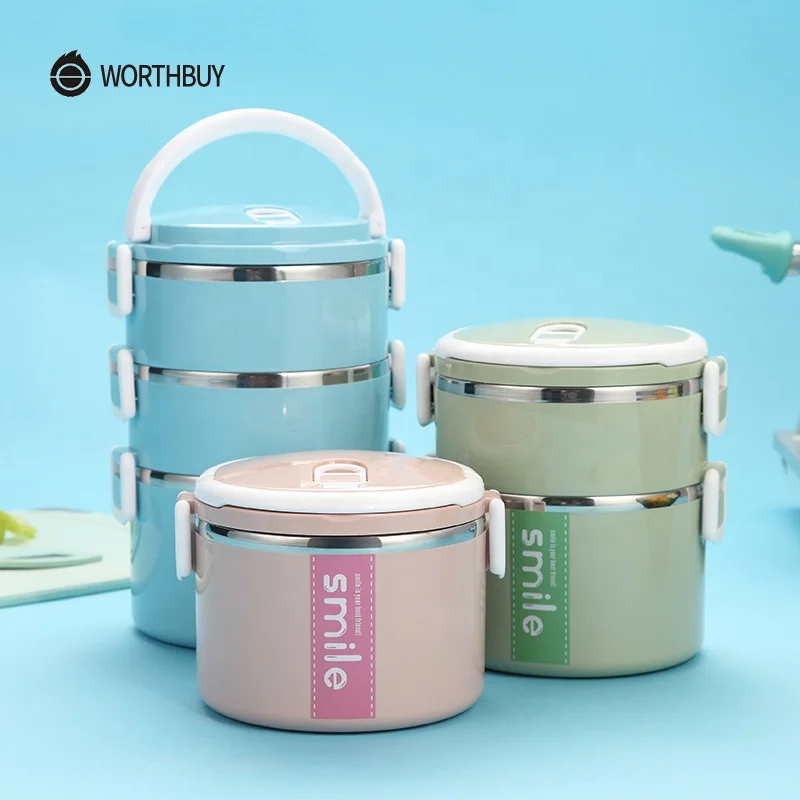 Food Packaging Thermos Lunch Box Stainless Steel Kids Bento Box With Microwave Interlayer High-Capacity Food Containers Picnic