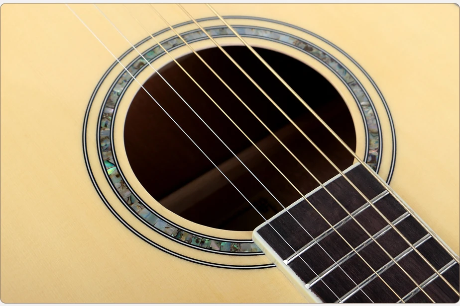 Nature Wooden Handmade OEM Accepted Acoustic Guitar for Sale