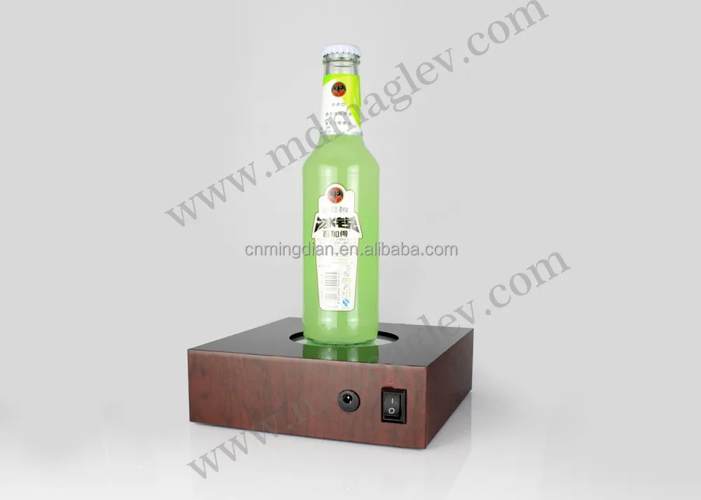illuminated beer display pedestal, Acrylic LED wine bottle display stand, acrylic illuminated beer bottle display stands