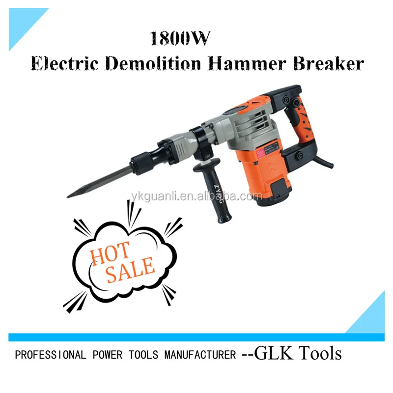 small demolition hammer drill in electric hammer / jackhammer breaker hammer 1250W