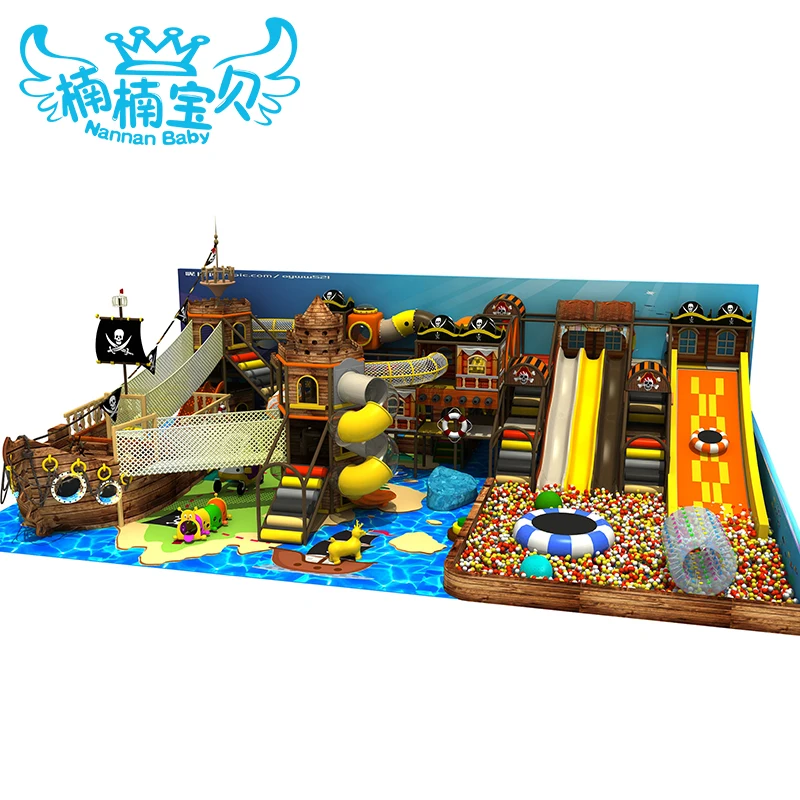 Nannan high quality pirate ship playground equipment for kids indoor toddler soft play set child adventure jungle gym park maze