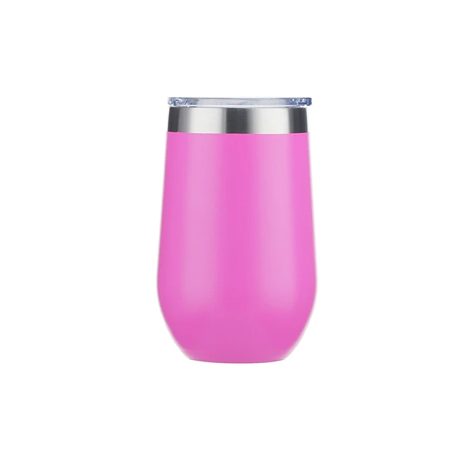 Reusable glass wine glasses stemless stainless steel thermal mugs OEM