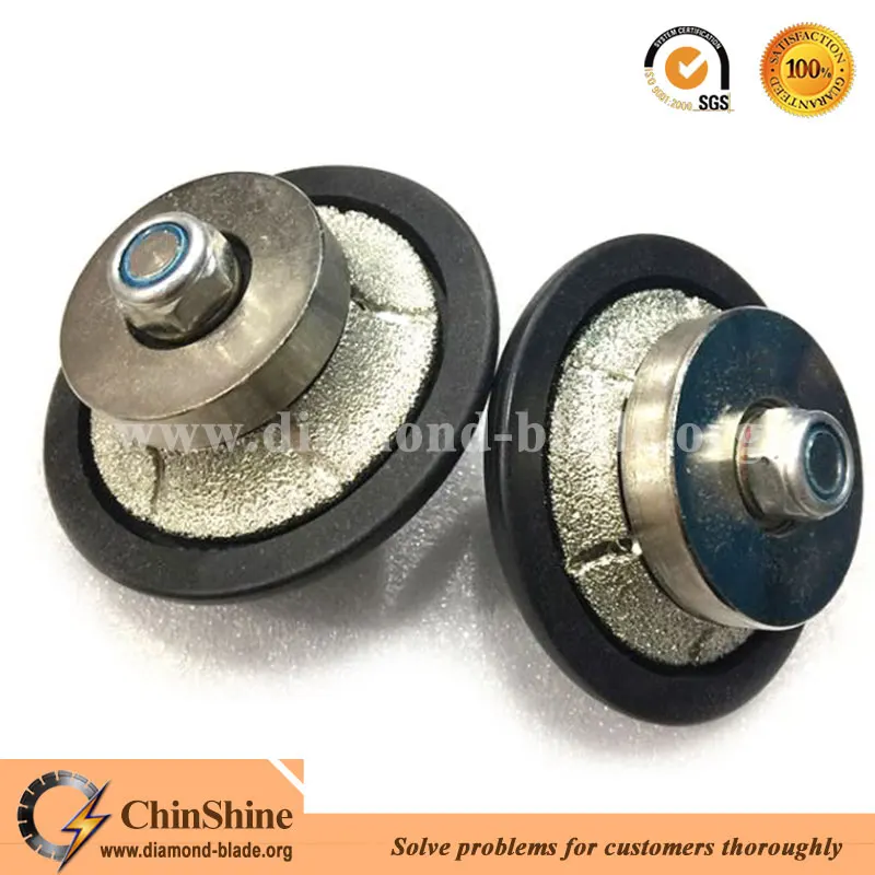 Vacuum brazed diamond edge profilers for marble stone edge polishing