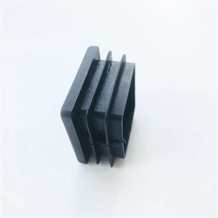 Black plastic pvc end cap for metal tubing